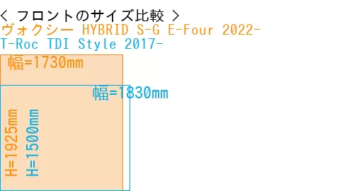 #ヴォクシー HYBRID S-G E-Four 2022- + T-Roc TDI Style 2017-